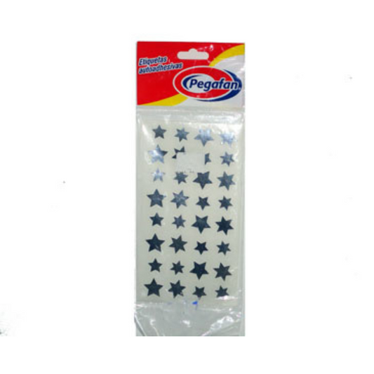ESTRELLITAS ADHESIVAS PLATA 96/1 PAQ. 12