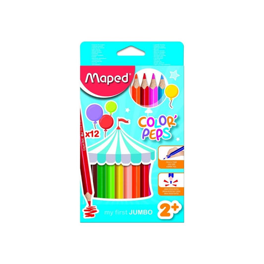 JUEGO LAPICES COLORES COLOR PEPS 12/1 MAXI PAQ. 12