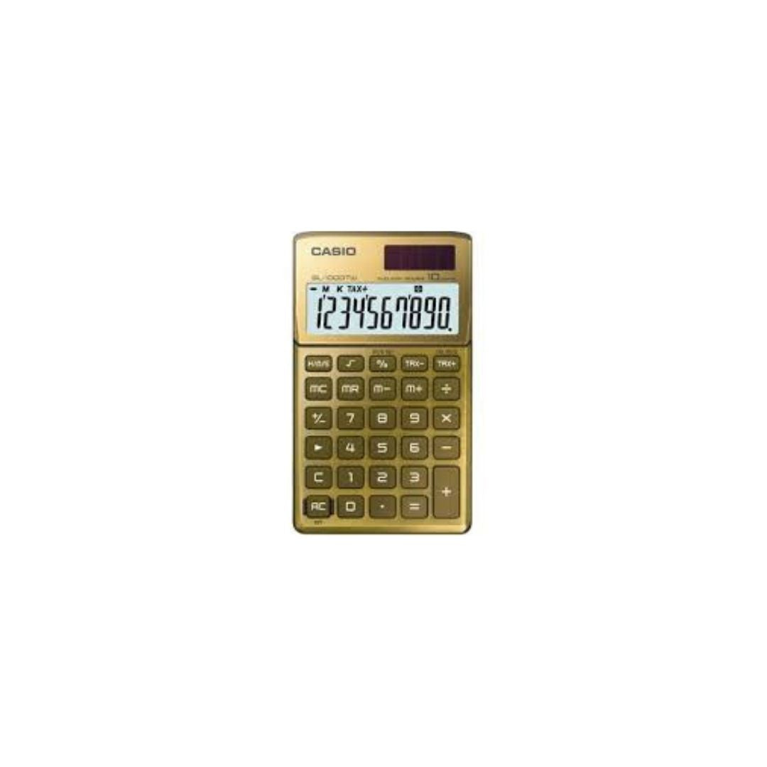 CALCULADORA DE BOLSILLO CASIO ORO PAQ. 10