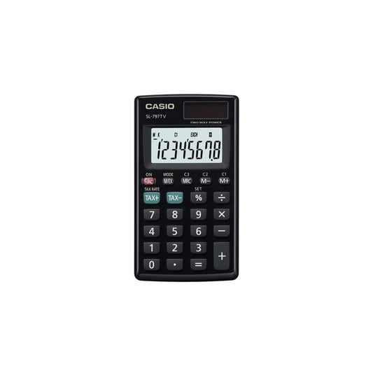 CALCULADORA DE BOLSILLO CASIO NEGRO PAQ. 10