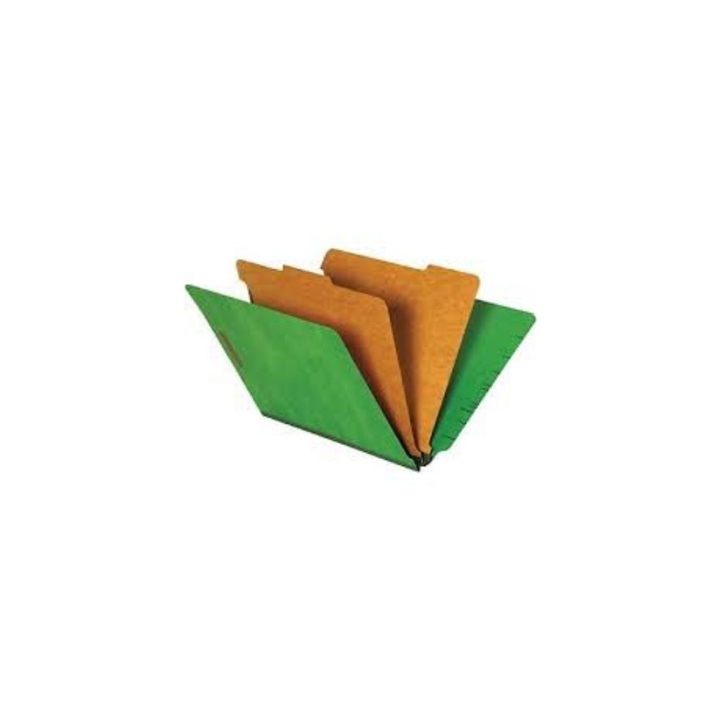 FOLDERS PARTITION (8.5 X 11) 6 DIV. VERDE OSC PAQ. 15