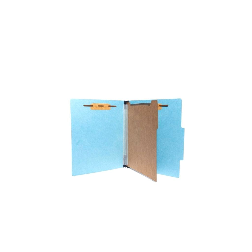FOLDERS PARTITION (8.5 X 11) 4 DIV. AZUL CLARO PAQ. 20