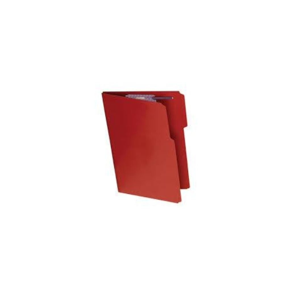 FOLDERS PARTITION SIMPLE (8.5 X 11) ROJO LADRILLO 2 G. PAQ. 25