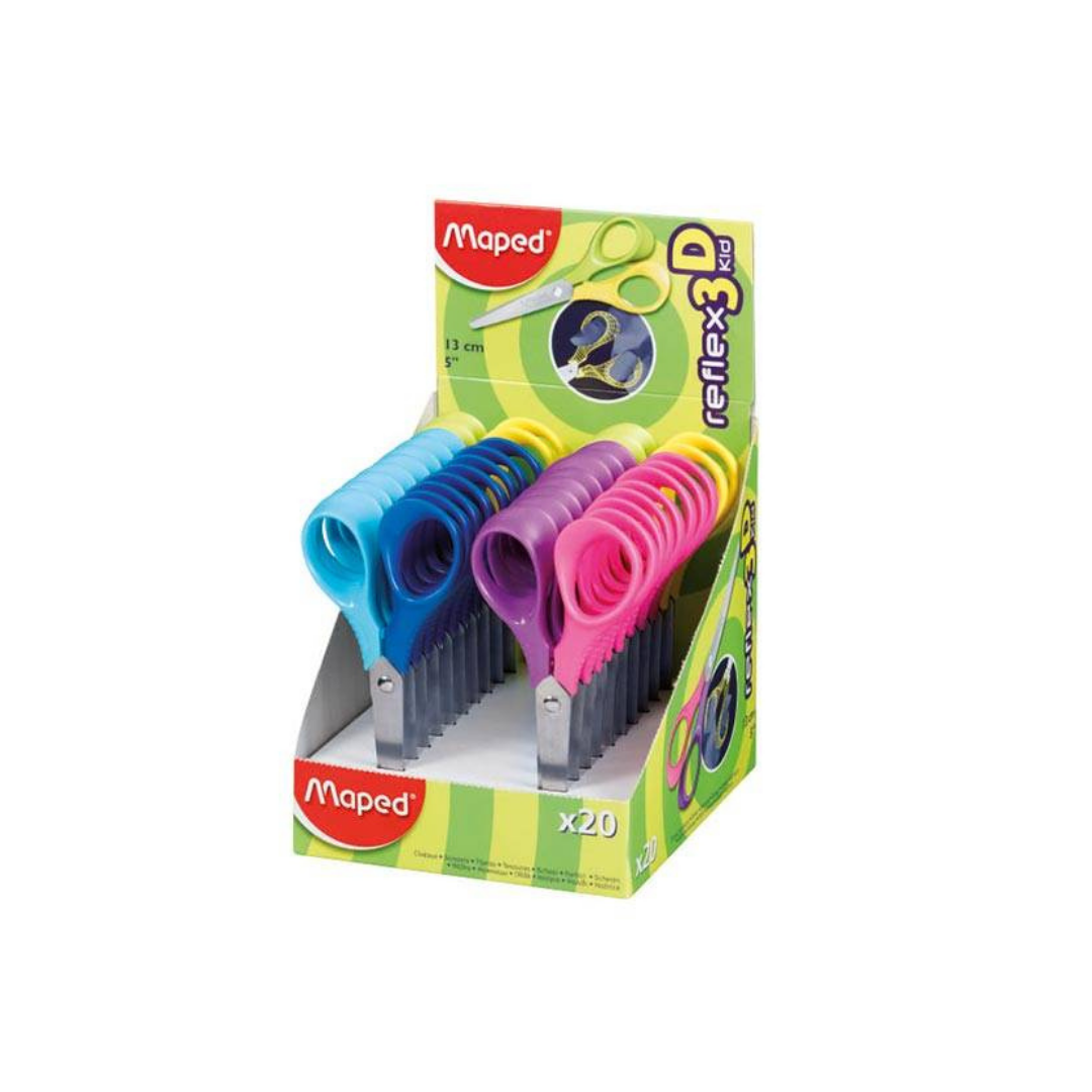 TIJERAS 5" KID REFLEX 3D (UNIDAD) PAQ. 20