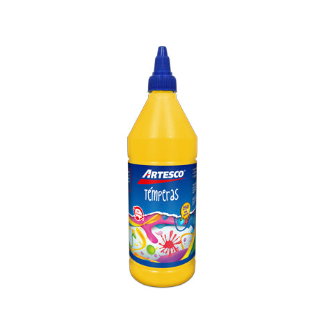 TEMPERA 250 ML AMARILLO PAQ. 3