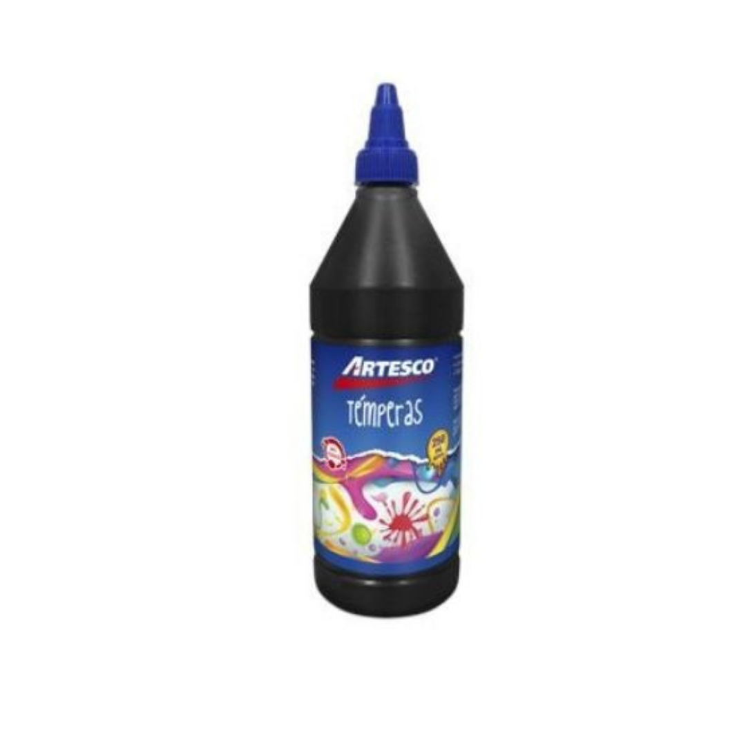 TEMPERA 250 ML NEGRO PAQ. 3