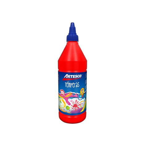 TEMPERA 250 ML ROJO PAQ. 3
