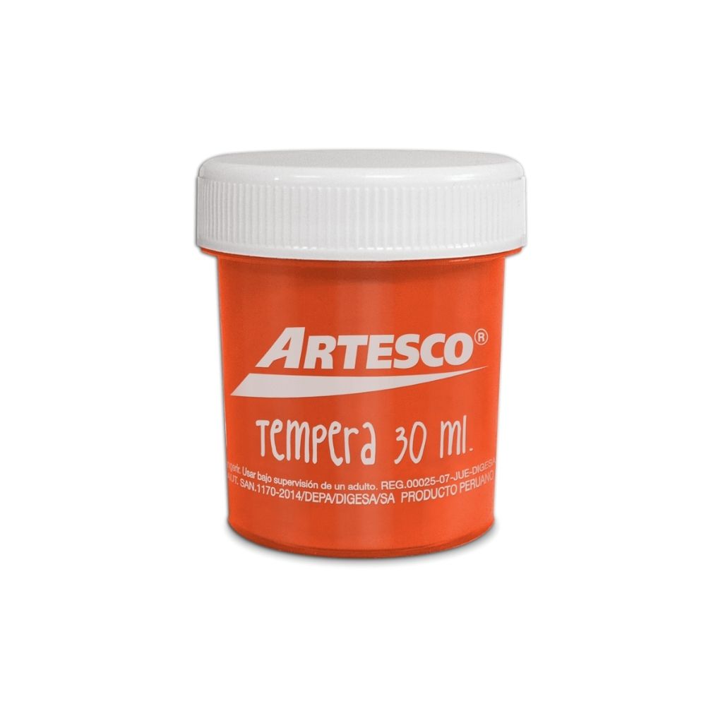 TEMPERA  30 ML NARANJA PAQ. 30