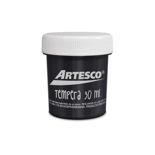 TEMPERA  30 ML NEGRA PAQ. 30