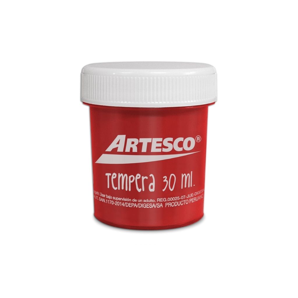 TEMPERA  30 ML ROJO PAQ. 30