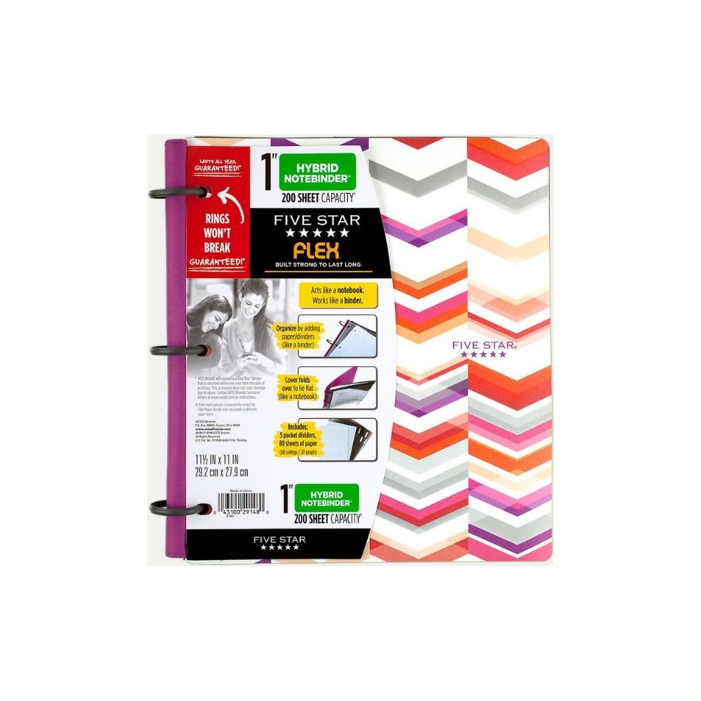 CARPETA FIVE STAR FLEXIBLE T/CUADERNO PAQ. 6