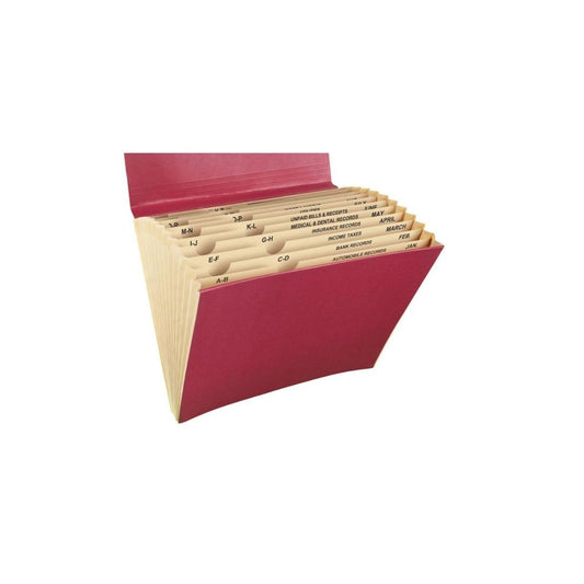 FOLDERS ACORDEON 10 X 12 12 DIV. alfabetico PAQ. 12