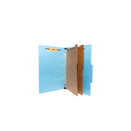FOLDERS PARTITION (8.5 X 13) 6 DIV. AZUL PAQ. 15