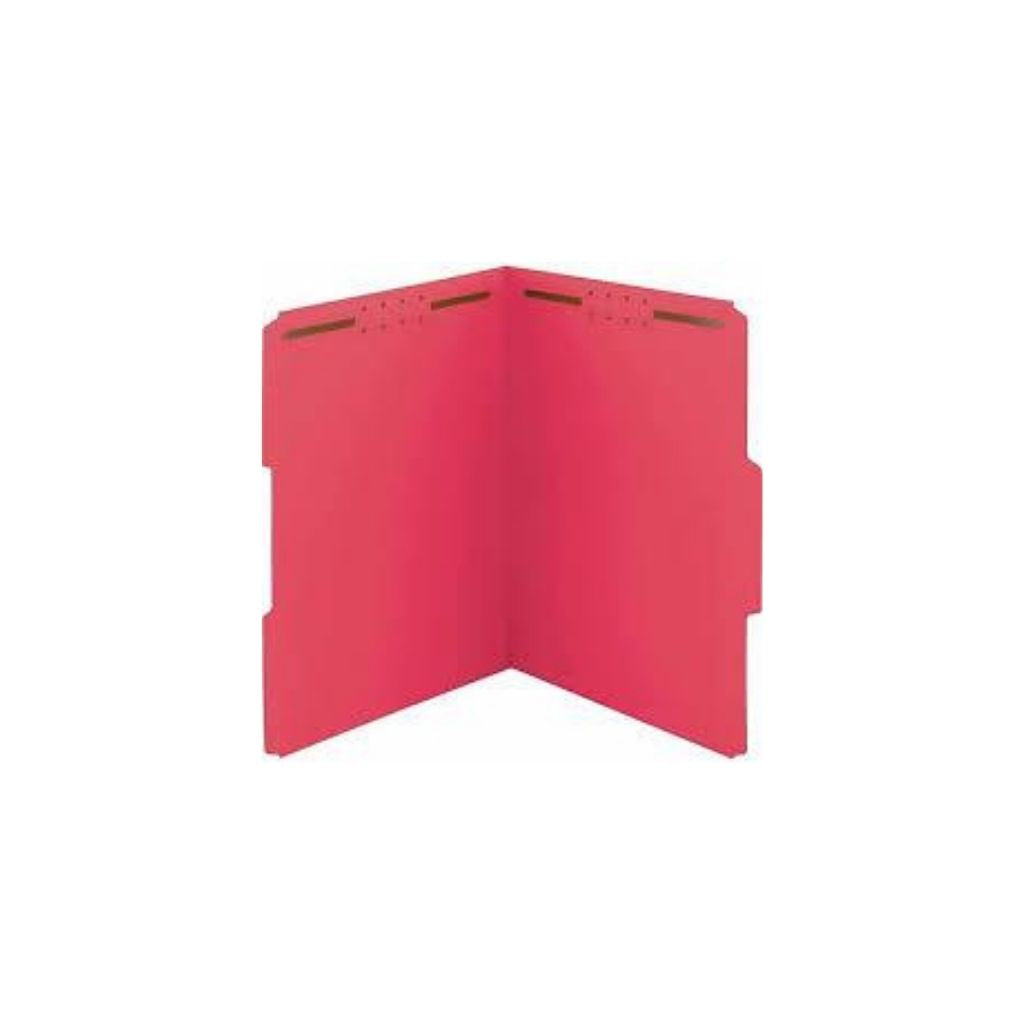 FOLDERS PARTITION SIMPLE (8.5 X 11) ROJO  2 GAN. PAQ. 25