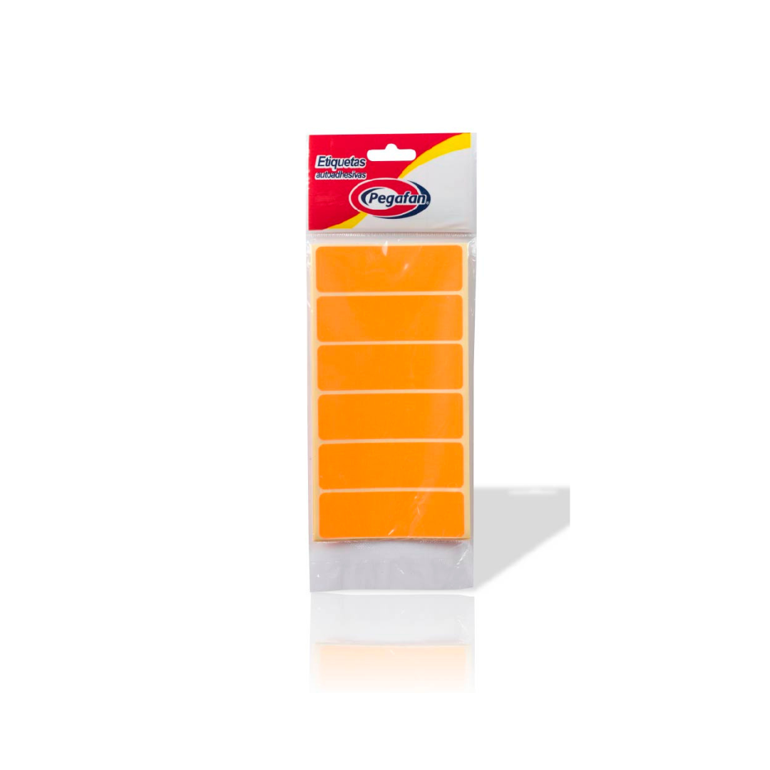 ETIQUETAS (1 X 3) FLUO NARANJA 100/1 (23.5x76mm) PAQ. 18