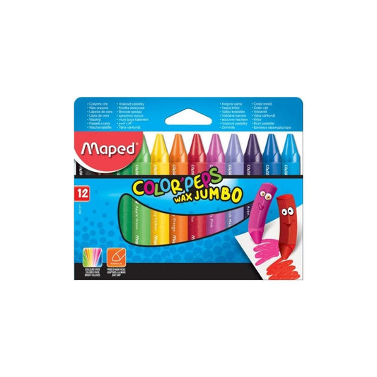 JUEGO CREYONES DE CERA JUMBO PEPS 12/1 PAQ. 12