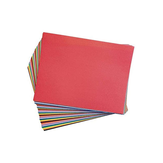 PAPEL CONSTRUCCION (18 X 24) ROJO HOL PAQ. 50