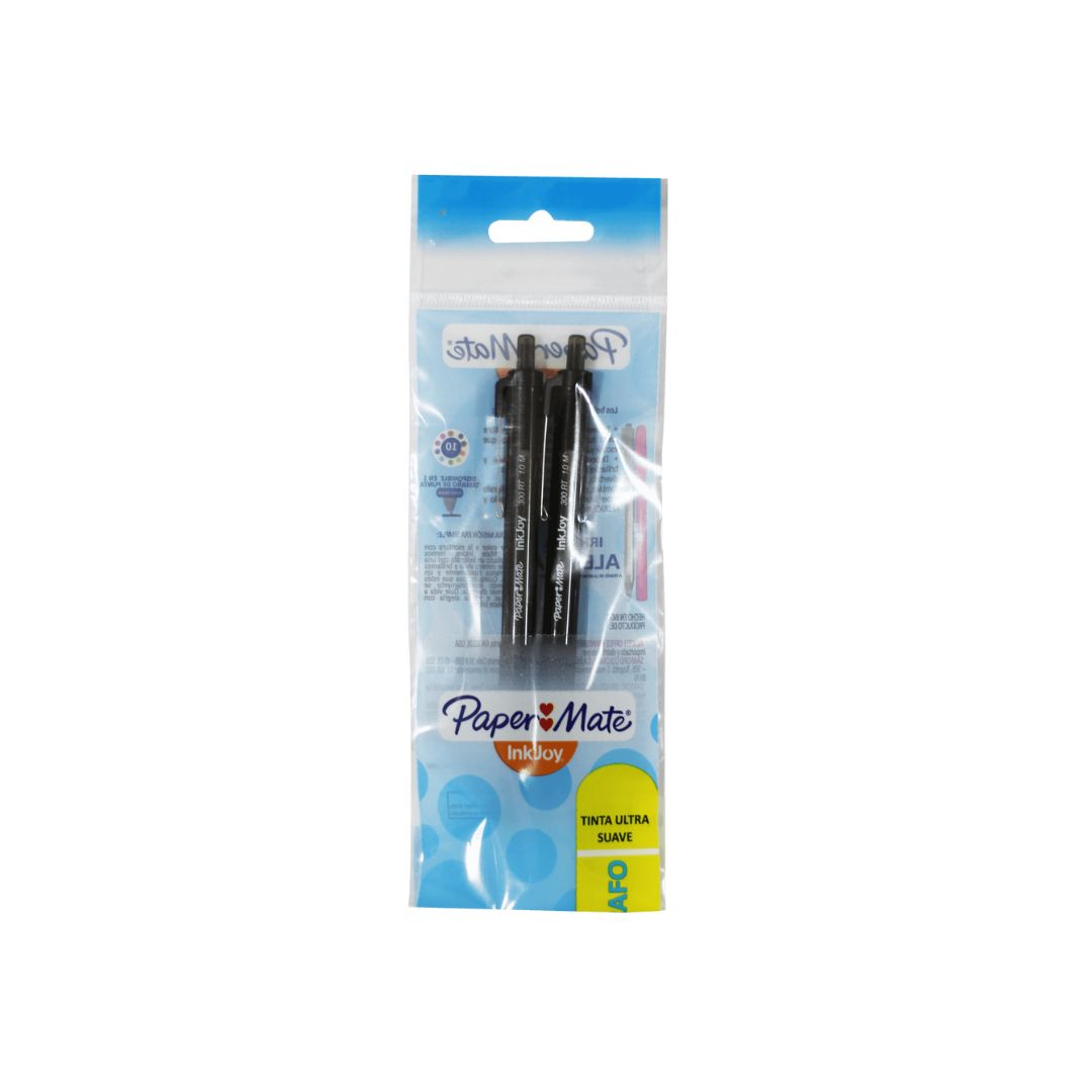 BOLIGRAFOS INKJOY 300 RT  2/1 NEGRO BLISTERS PAQ. 10