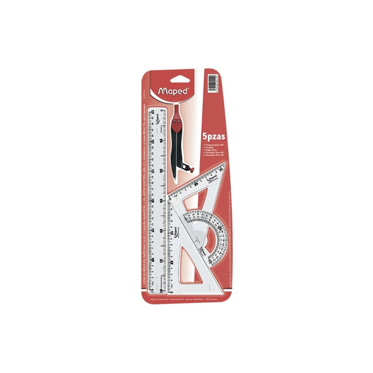 JUEGO GEOMETRICO GDE C/COMPAS blisters PAQ. 25