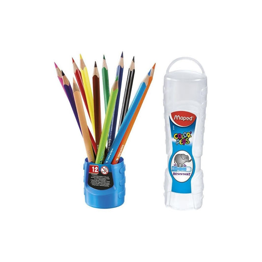 JUEGO LAPICES COLORES COLOR PEPS C/PORTALAPIZ 12/1 BL PAQ. 12