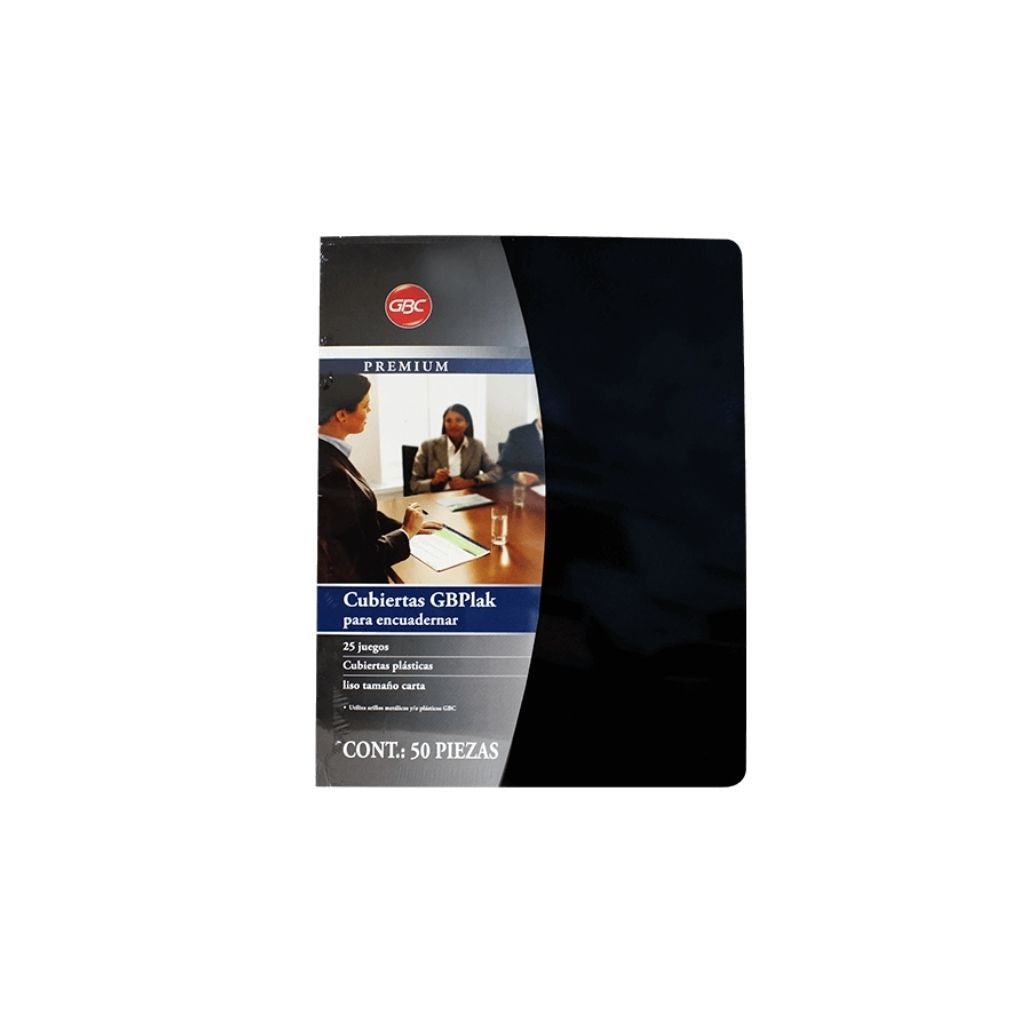 CUBIERTAS PLASTICAS LISA 25 PAR CARTA NEGRO GBPLAK UNIDAD 1