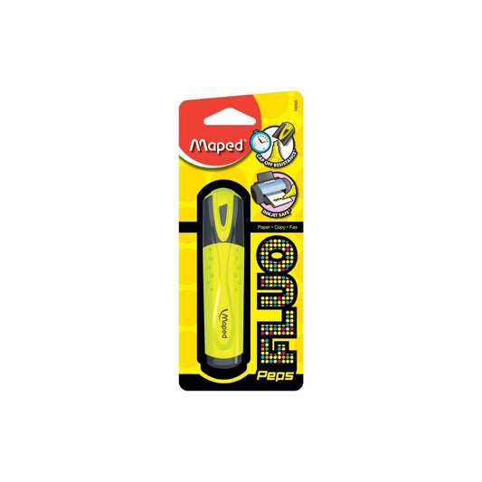 RESALTADOR FLUO PEPS  BLISTER AMARILLO PAQ. 12