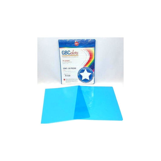 CUBIERTAS PLASTICAS 10 PAR AZUL GBCOLOR UNIDAD 1