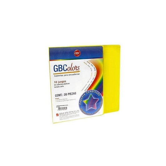 CUBIERTAS PLASTICAS 10 PAR AMARILLO GBCOLOR UNIDAD 1