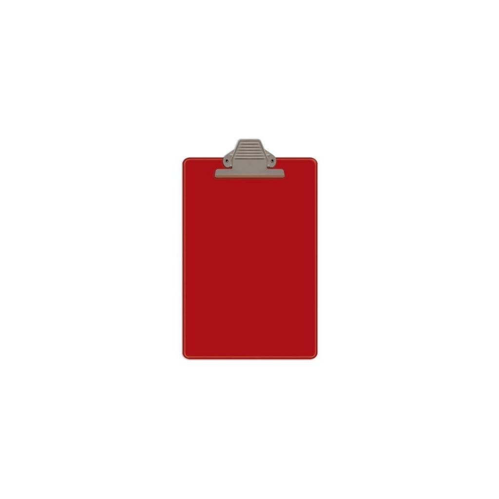 TABLA ARCHIVADORA PLASTICA A4 ROJO FLUO PAQ. 25