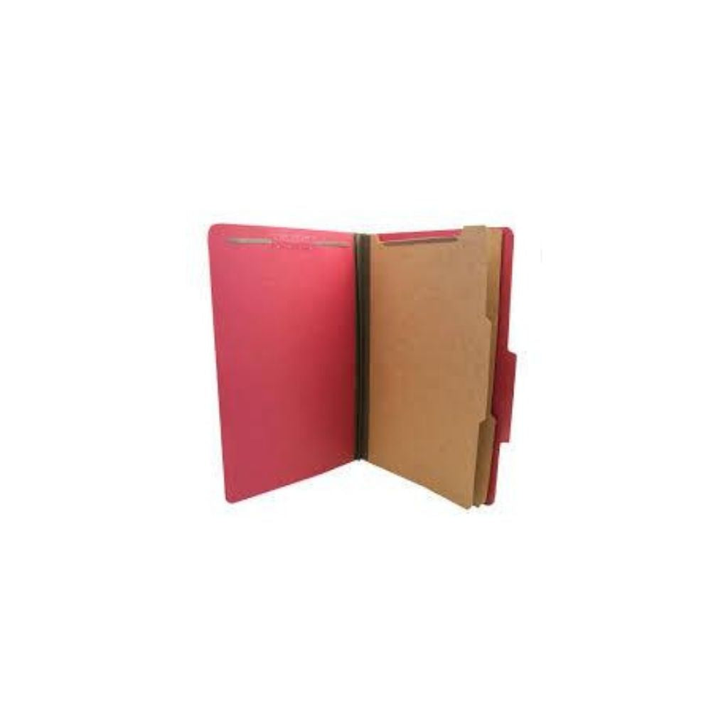 FOLDERS PARTITION (8.5 X 13) 6 DIV. ROJO PAQ. 15