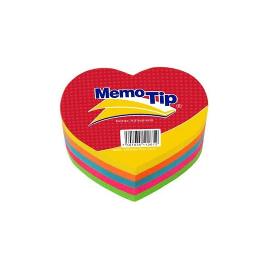 NOTAS ADHESIVAS FIGURAS (3.2 X 3.2) 50H CORAZON BL PAQ. 12