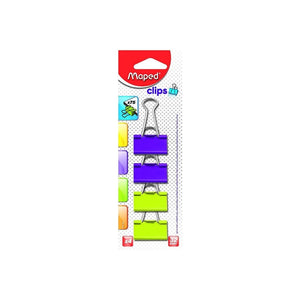 BINDER CLIPS 1.3 4/1 COLORES SURT. (32MM) BLISTER PAQ. 15