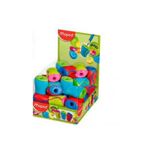 SACAPUNTAS C/DEPOSITO BOOGY 1 HOYO SURT. display PAQ. 30