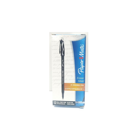 BOLIGRAFOS BORRABLES (ERASER) MATE 12/1 NEGRO MED. UNIDAD 1