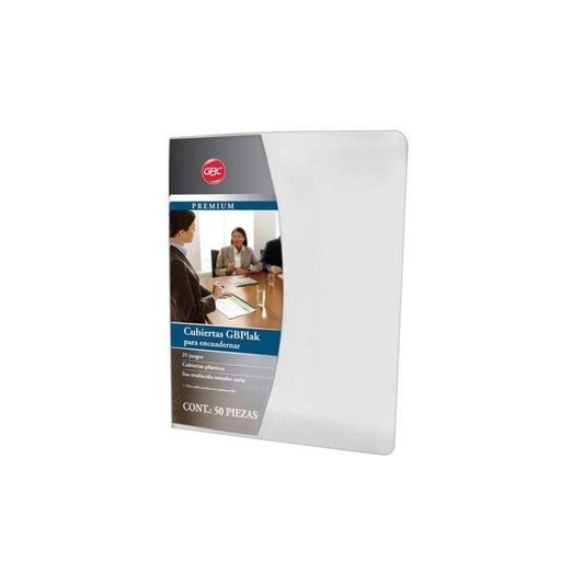 CUBIERTAS PLASTICAS LISA 25 PAR CARTA CLEAR GBPLAK PRIMIUM UNIDAD 1