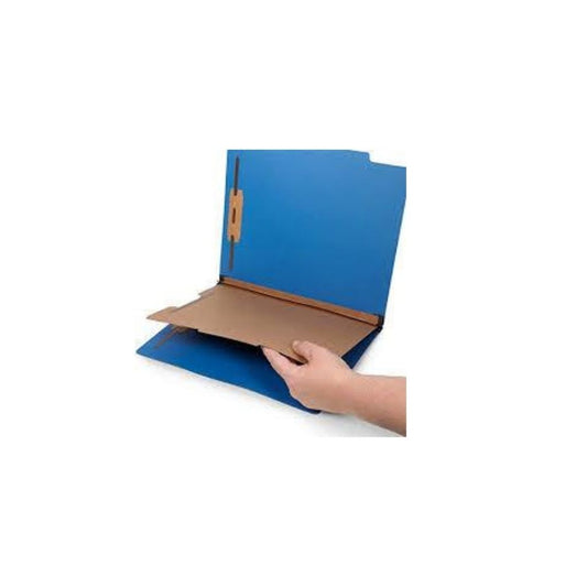 FOLDERS PARTITION (8.5 X 11) 4 DIV. AZUL OSCURO PAQ. 20