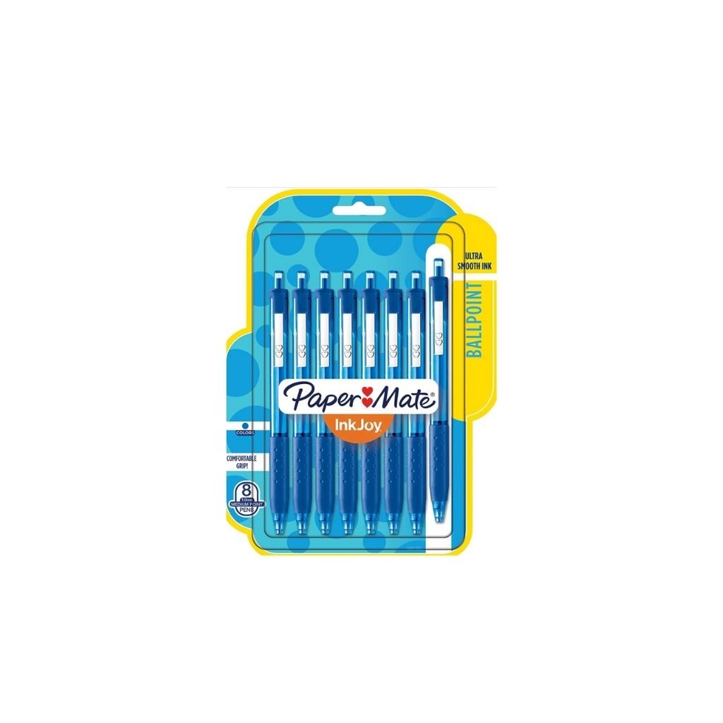 BOLIGRAFOS INKJOY 300 RT  8/1 AZUL BLISTER DURO PAQ. 6