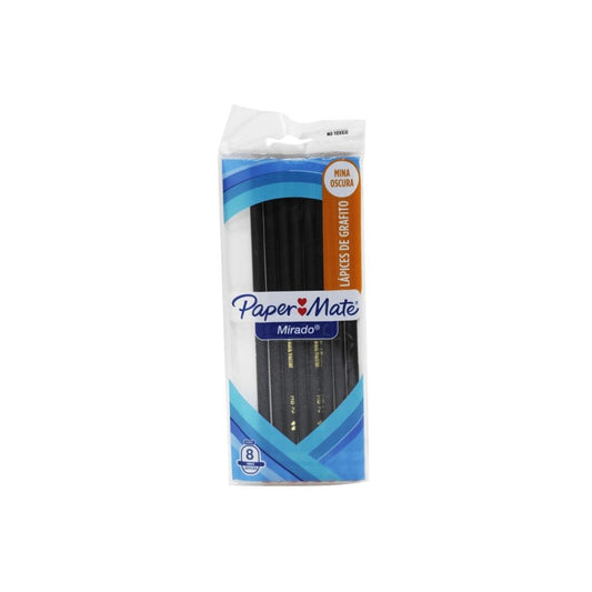 LAPICES PAPERMATE MIRADO 8/1 NEGRO BL PAQ. 10