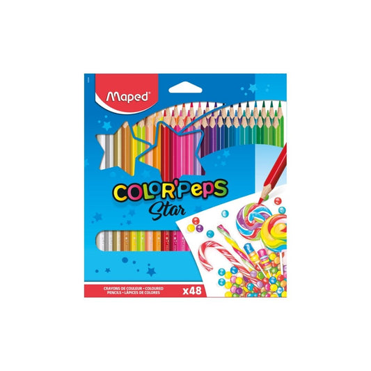 JUEGO LAPICES COLORES COLOR PEPS STAR 48/1 BL PAQ. 12