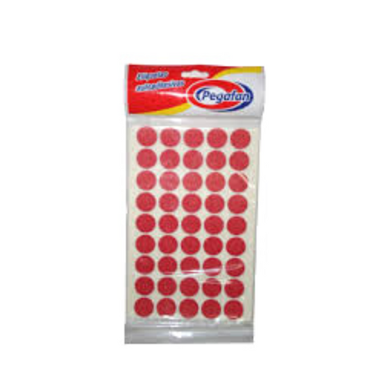 ETIQUETAS REDONDAS 3/4"  500/1 ROJO (19MM) PAQ. 12