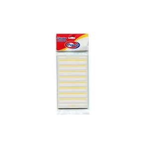 ETIQUETAS P/FOLDERS (14 x 87mm) AMARILLO PAQ. 12