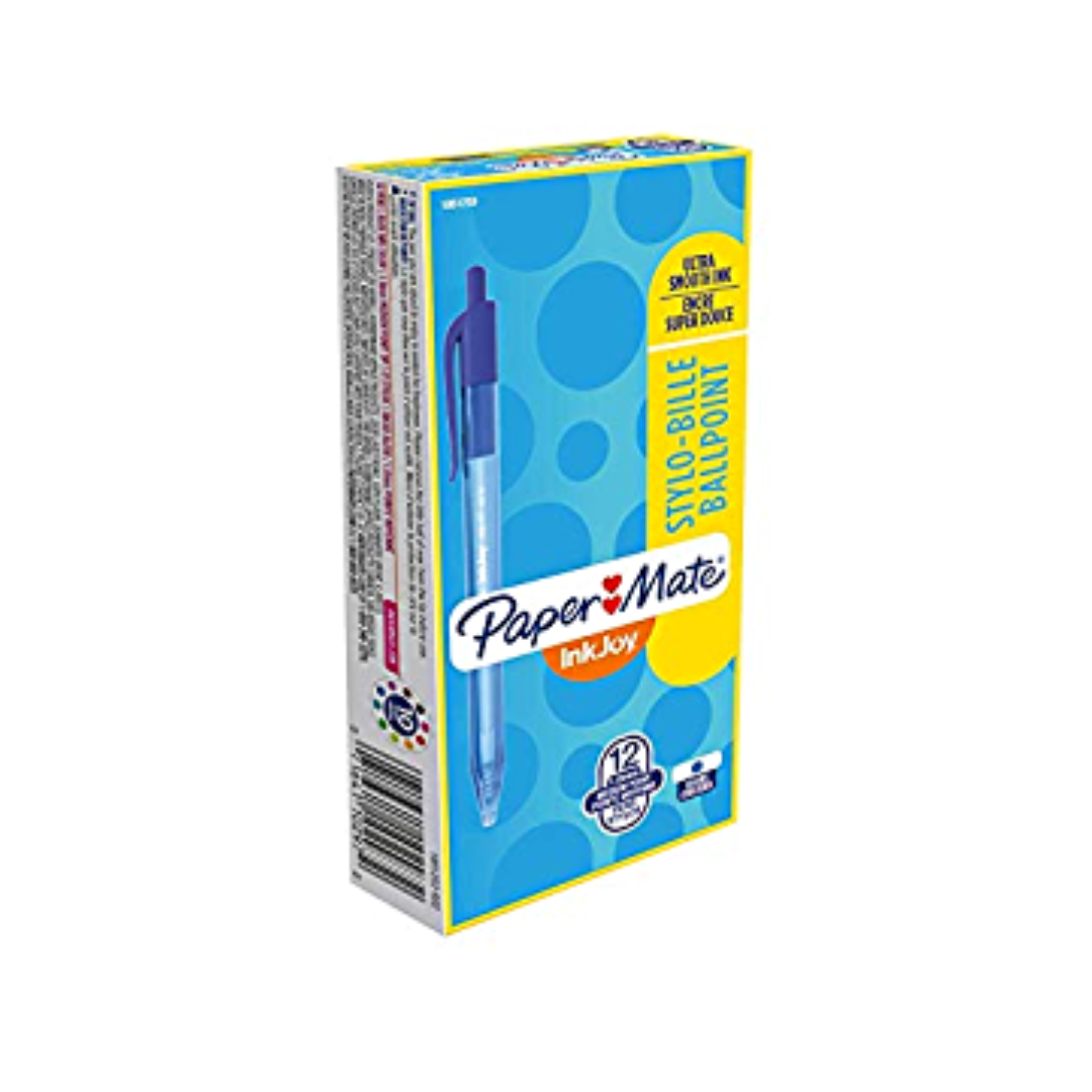 BOLIGRAFOS INKJOY 100 RT AZUL (Cuerpo Clear)