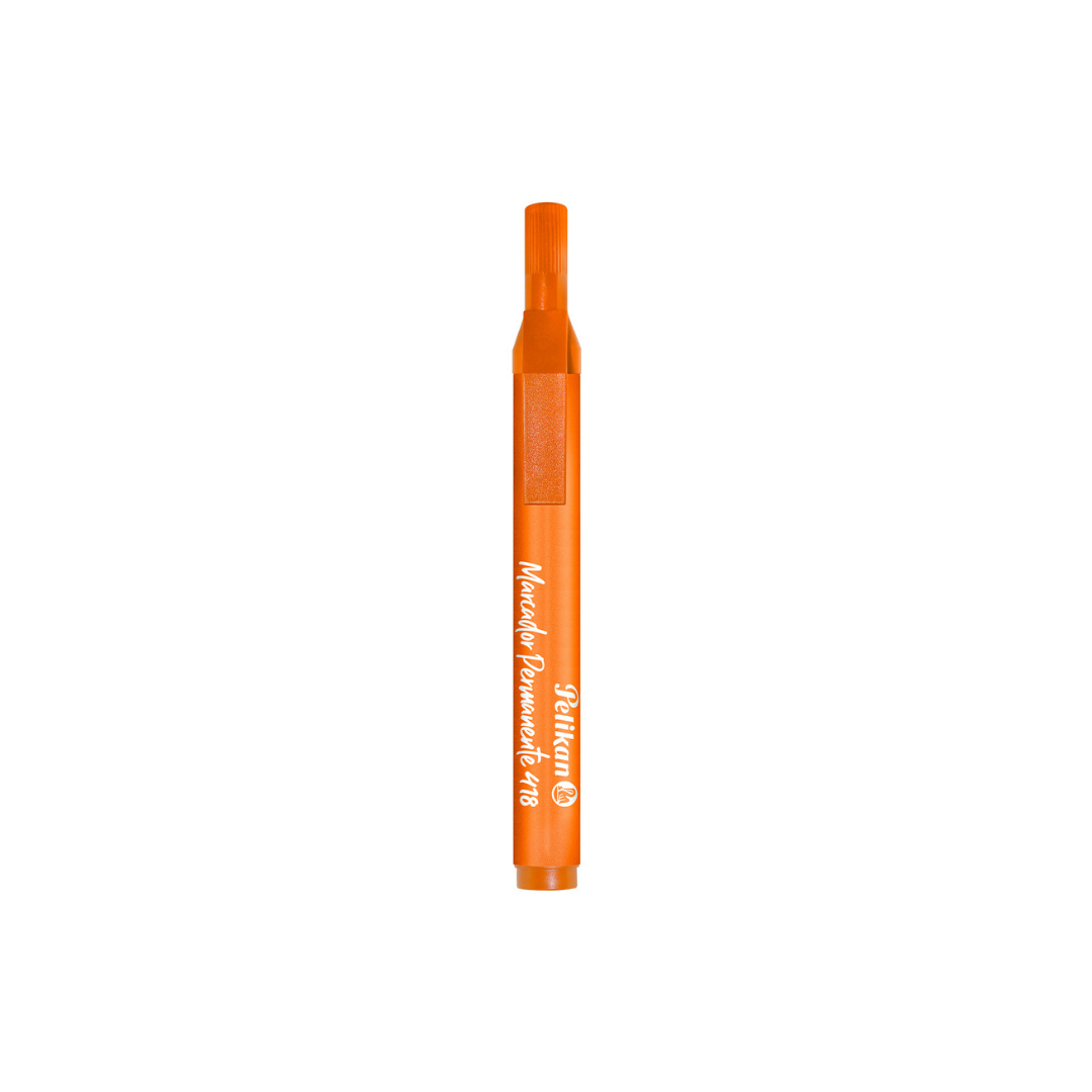 MARCADOR PERMANENTE LARGO  NARANJA PAQ. 10