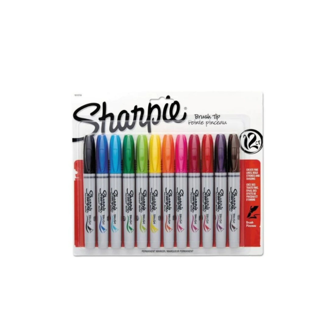 FELPAS PERMANENTE SHARPIE BRUSH TIP MAGENTA PAQ. 12