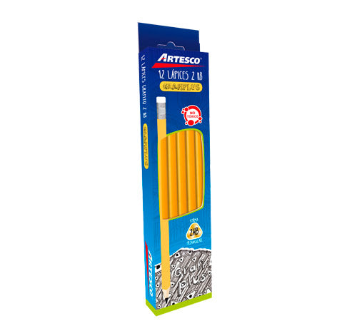 LAPICES NO.2 HB 12/1 AMARILLO ARTESCO (Grafiplus) PAQ. 12