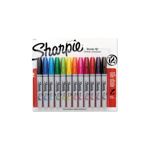 JUEGO DE FELPAS SHARPIE BRUSH TIP 12/1 SURTIDO BL PAQ. 6