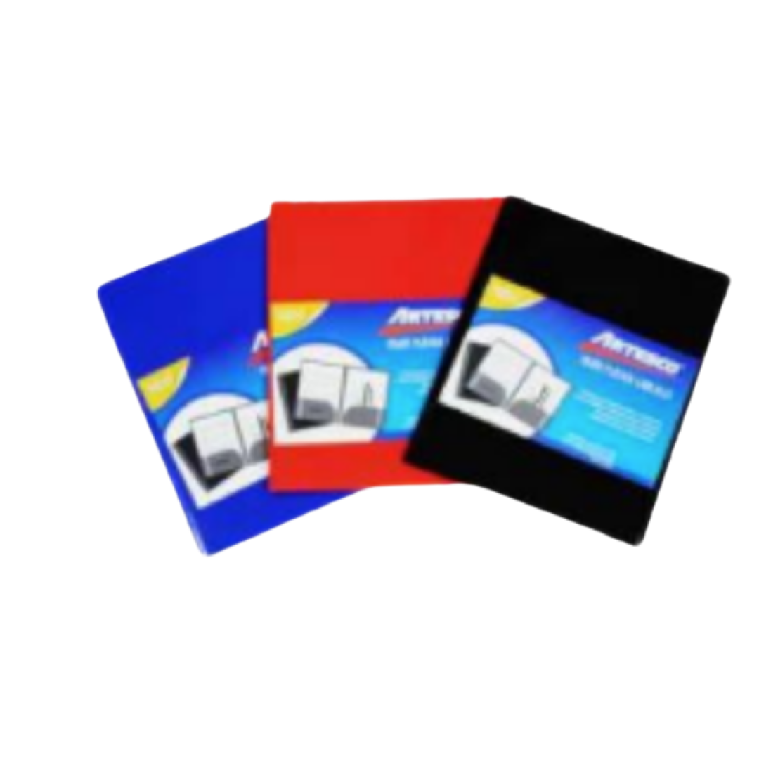 FOLDER PLASTICO C/BOLSILLO C/LINEAS AZUL PAQ. 24