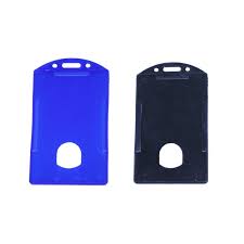 PORTACARNET PLASTICO AZUL VERTICAL PAQ. 50