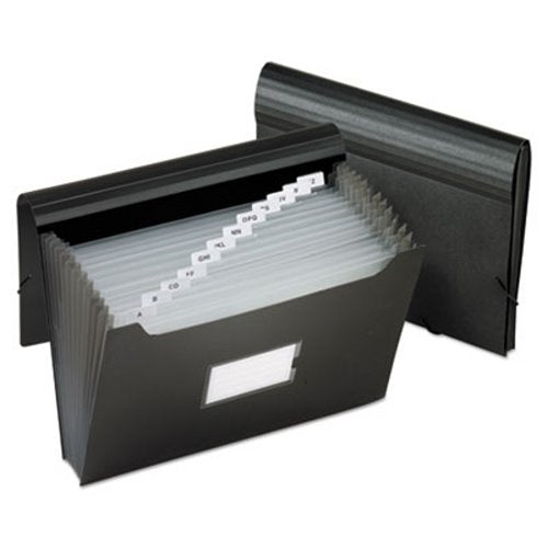 FOLDERS ACORDEON PLASTICO (10X12)  7 DIV. NEGRO PAQ. 12