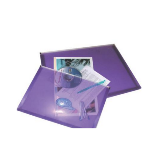 SOBRES PLASTICO A4 (8 X 11) C/ZIPPER CLEAR(MATTE) PAQ. 25